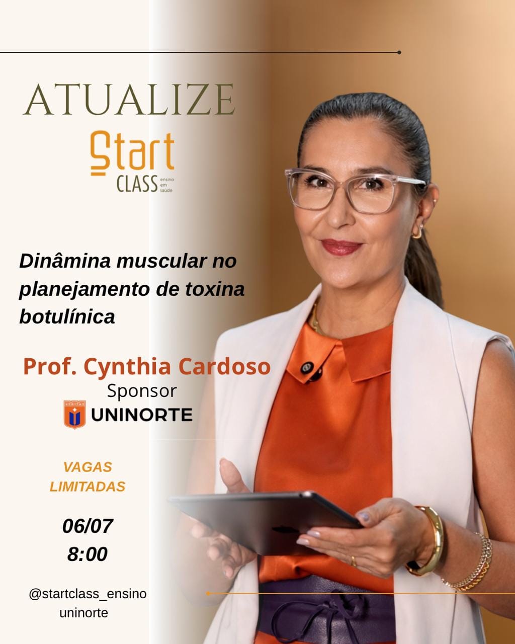 UNINORTE e StartClass oferecem imersão gratuita em Toxina Botulínica para Terço Superior 1 WhatsApp Image 2026 06 30 at 15.11.13