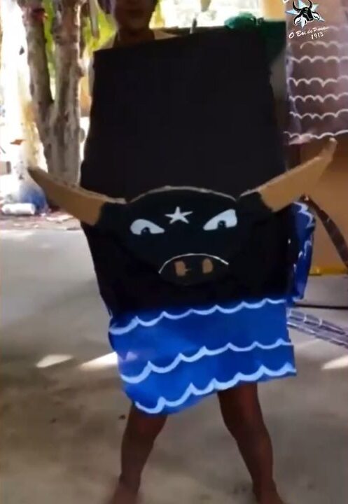 caprichoso presenteia menina que viralizou ao brincar com boi de papelao foto reproducao redes sociais e1786623086564