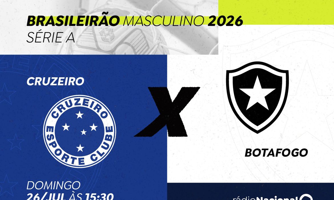 Rádio Nacional transmite neste domingo duelo entre Cruzeiro e Botafogo 1