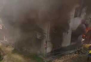 incendio atinge predio residencial em manaus