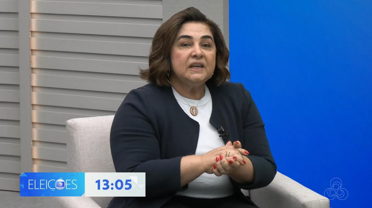 Professora Maria do Carmo aposta na diversificação econômica para alavancar o Amazonas 1 professora maria do carmo durante serie de entrevistas com candidatos ao governo do amazonas nas eleicoes 2026 foto reproducao globoplay