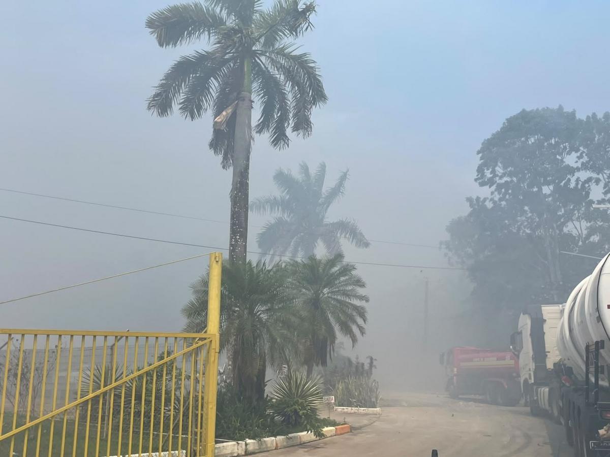 Incêndio em lixão no Distrito Industrial 2 gera fumaça tóxica; especialista alerta sobre riscos à saúde 1 fogo em area com lixao passa de 18 horas e fumaca afeta qualidade do ar em manaus foto lucas macedo g1 am