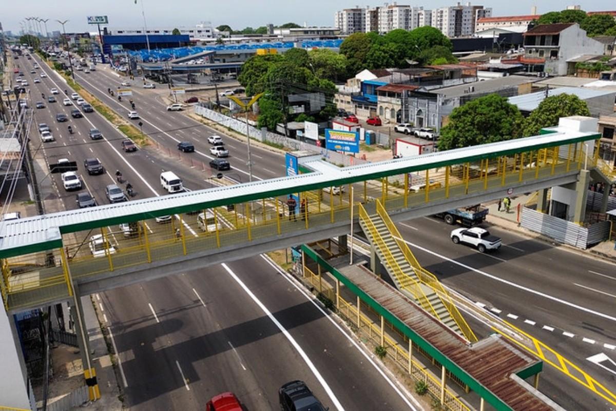 Fim da espera: Nova passarela da Torquato Tapajós é liberada para pedestres em Manaus 1 g1 nova passarela torquato