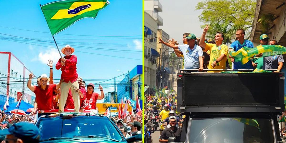 Cenário eleitoral: Lula reforça defesa de programas sociais em Natal e Flávio Bolsonaro aposta em carreatas no Rio 1 lula e flavio v2